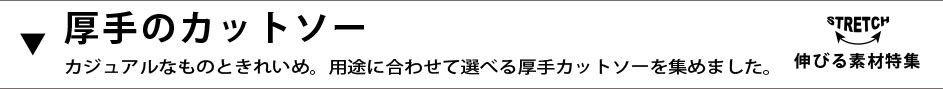 ストレッチ、伸びる素材特集、厚手のカットソー