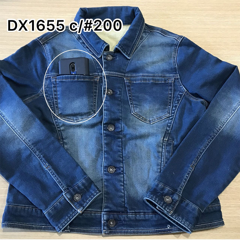 生地№DX1655-C＃200-10オンスクラッシュツイストデニム